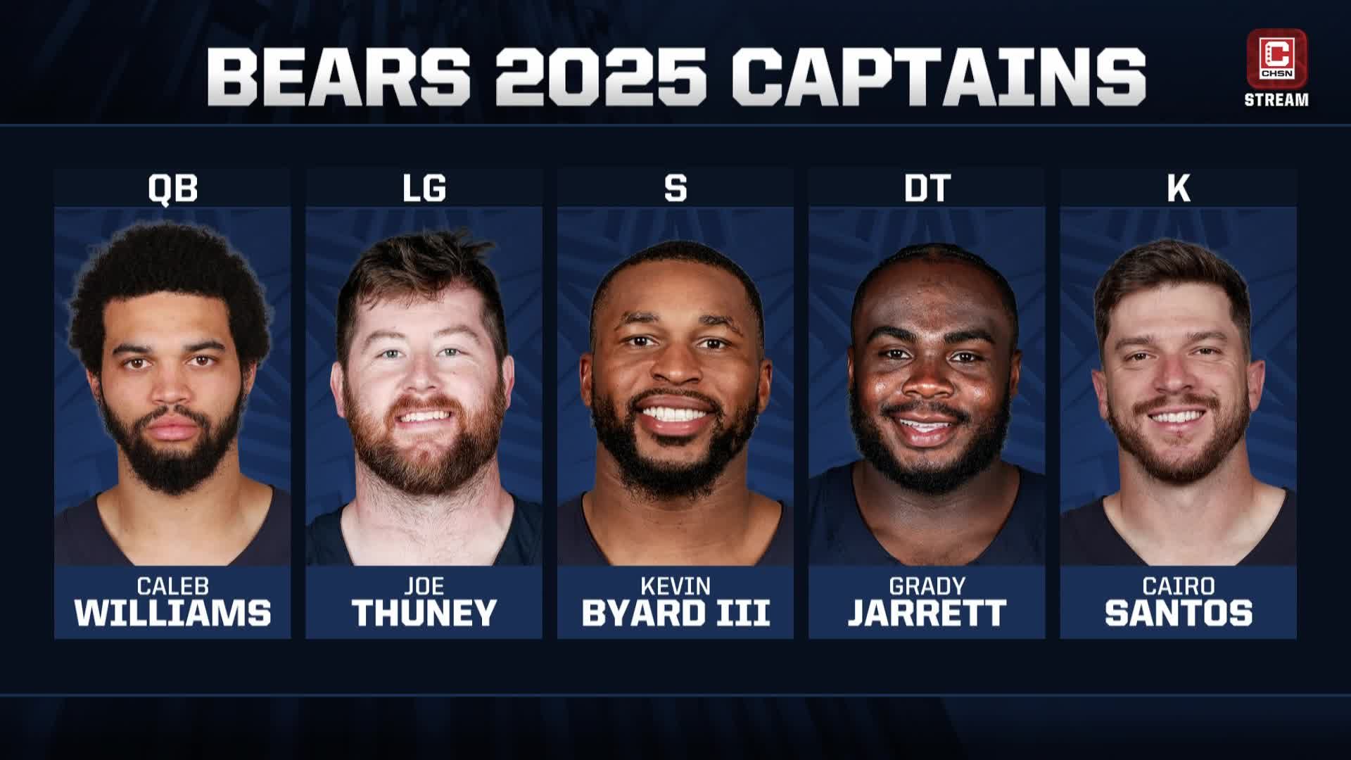 Bears name 2025 captains